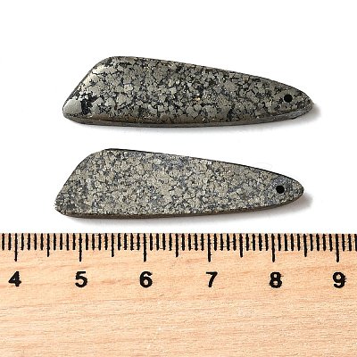 Natural Pyrite Pendants G-L617-H05-10x40mm-1