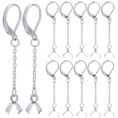 28Pcs 304 Stainless Steel Leverback Earring Findings STAS-CN0001-45-1