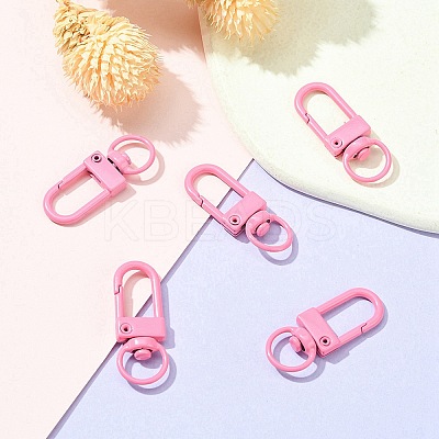 Spray Painted Eco-Friendly Alloy Swivel Snap Hooks Clasps PALLOY-YW0001-27-1
