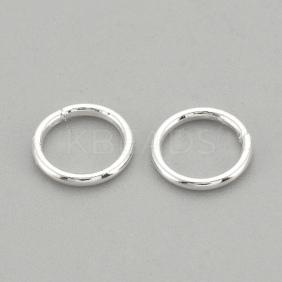 925 Sterling Silver Soldered Closed Jump Rings STER-S002-58-1