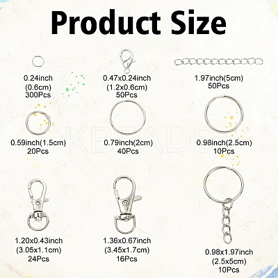 DIY Keychain Jewelry Making Finding Kits DIY-YW0012-02-1