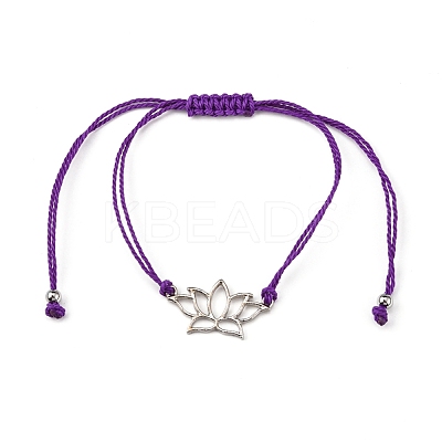 Adjustable Waxed Polyester Cord Bracelets BJEW-PH01271-04-1