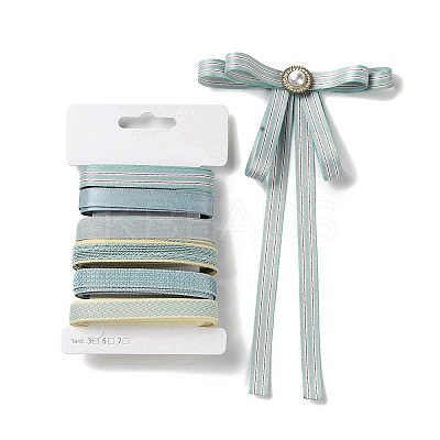 18 Yards 6 Styles Polyester Ribbon SRIB-Q022-F15-1