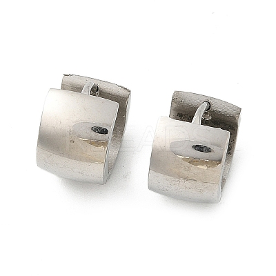 304 Stainless Steel Polishing effect Hoop Earrings EJEW-M001-29B-P-1