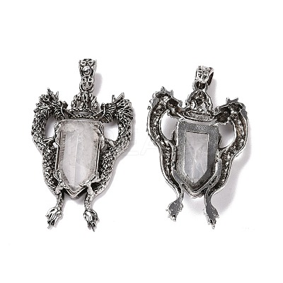 Natural Quartz Crystal Faceted Big Pendants G-L524-04AS-10-1