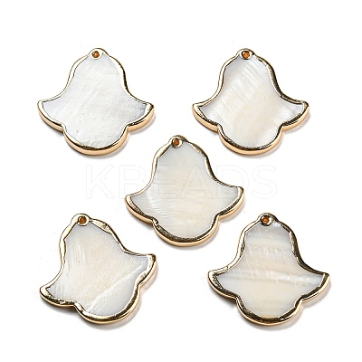 Natural Freshwater Shell Pendants BSHE-G034-21-1