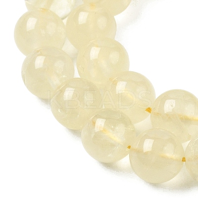 Natural Lemon Quartz(Heated) Beads Strands G-B167-A11-10mm-1