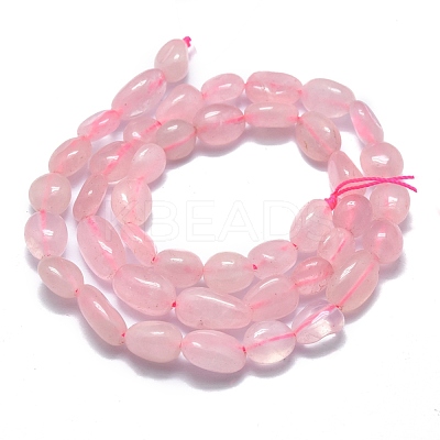 Natural Madagascar Rose Quartz Beads Strands X-G-O186-B-09-1