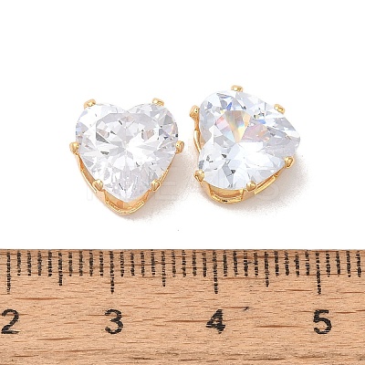 Brass Clear Cubic Zirconia Cabochons LS-STAS-M294-30C-1