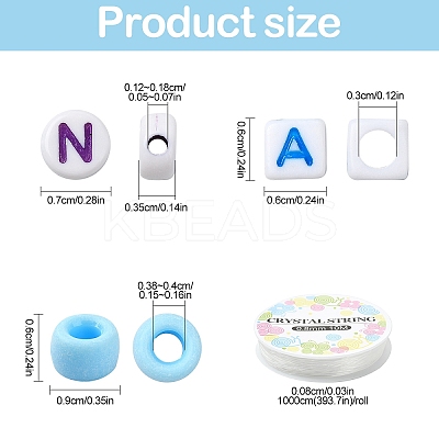 DIY Acrylic Beads Bracelets Jewelry Making Kits DIY-YW0010-64-1