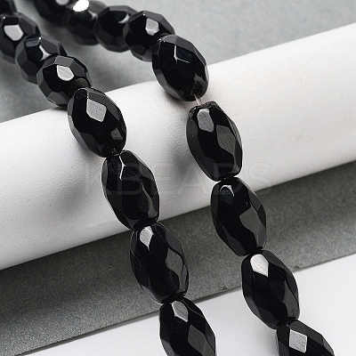 Natural Black Onyx(Dyed & Heated) Beads Strands G-P520-C06-01-1
