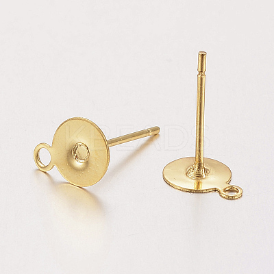 304 Stainless Steel Stud Earring Findings STAS-F162-44G-1