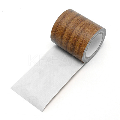 Non-woven Fabrics Imitation Wood Grain Adhesive Tape DIY-GF0005-15D-1