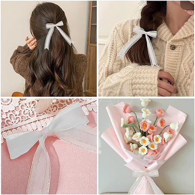 1Roll Solid Color Organza Ribbons ORIB-CY0001-02I-1
