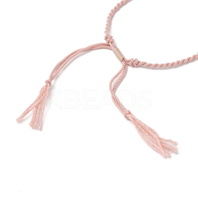 Braided Cotton Cord Bracelet Making MAK-L043-02G-08-1
