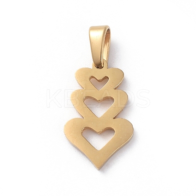 304 Stainless Steel Pendants STAS-I127-018G-1
