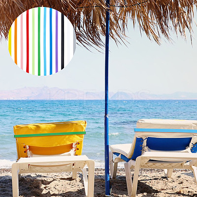 12Pcs 12 Colors Silicone Towel Bands for Beach Chairs AJEW-GF0006-86-1
