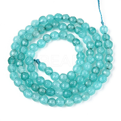 Dyed Natural White Jade Beads Strands G-T139-4mm-60-15-1
