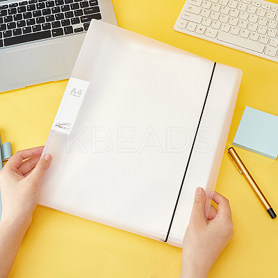 A4 PVC Loose Leaf Binder Postcard Phote Album with 50 Pockets Transparent Sleeve Protectors DIY-WH0028-44B-1