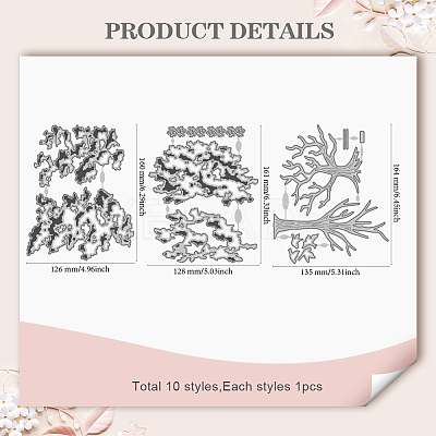 Carbon Steel Cutting Dies Stencils DIY-WH0309-2329-1