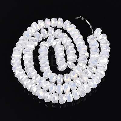 Electroplate Imitation Jade Glass Beads Strands EGLA-N022-05B-B01-1