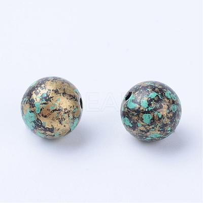 Antique Style Acrylic Beads OACR-S013-2012A-1