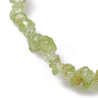 Natural Olive Jade Chips Beaded Stretch Bracelets for Women BJEW-JB10046-02-1