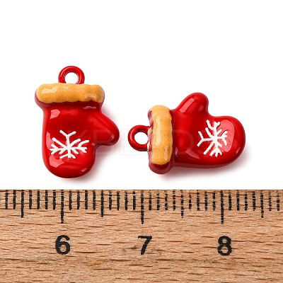 Christmas Themes Baking Paint Alloy Pendants LS-FIND-G097-02D-1