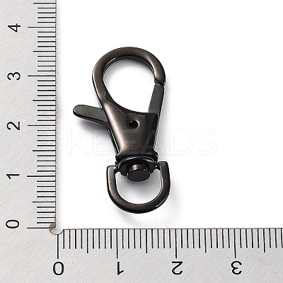 Ion Plating(IP) 304 Stainless Steel Swivel Lobster Claw Clasps STAS-I117-01B-01-1