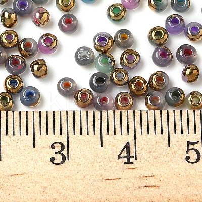 Electroplated Glass Beads GLAA-Q120-02A-1