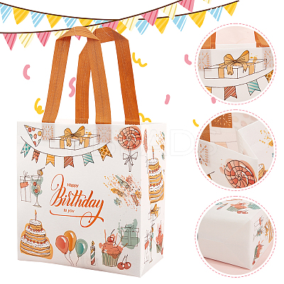 Birthday Non-woven Fabric Packaging Gift Tote Bags ABAG-WH20005-15B-05-1