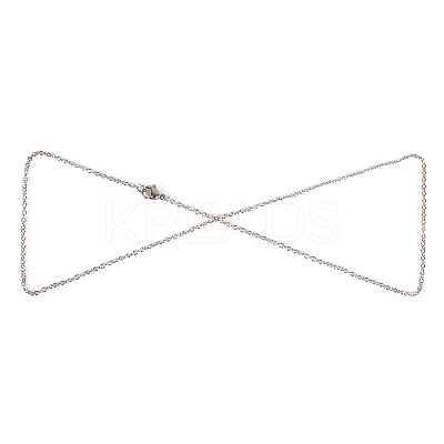 Non-Tarnish 304 Stainless Steel Unisex Cable Chain for Necklace X-STAS-P045-01P-B-1