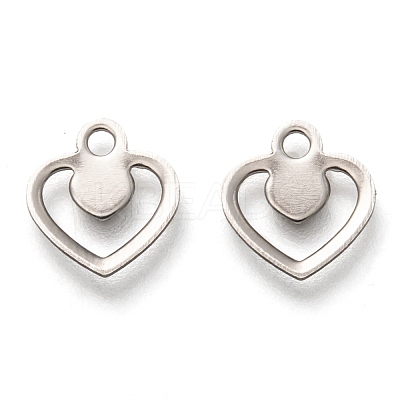 Non-Tarnish 201 Stainless Steel Charms STAS-B001-02P-1