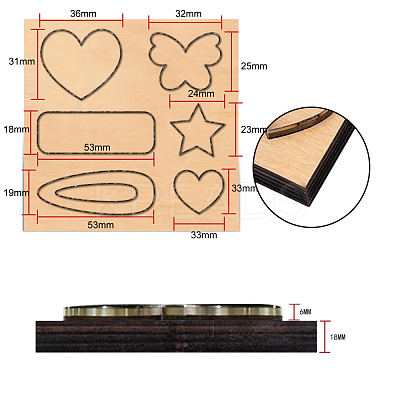 Wood Cutting Dies DIY-WH0169-34-1