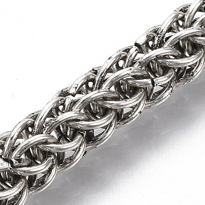 Men's Alloy Wheat Chain Bracelets BJEW-T014-09AS-1