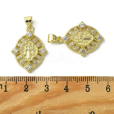 Brass Micro Pave Cubic Zirconia Pendants KK-H472-53A-G-1