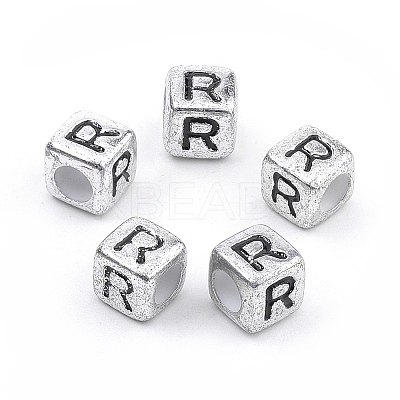 Plated Acrylic Beads X1-PB43C9308-R-1