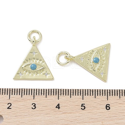 Brass Micro Pave Cubic Zirconia Pendants KK-L209-061G-01-1