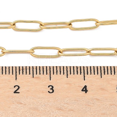 304 Stainless Steel Paperclip Chain Necklace LS-NJEW-M183-04G-1