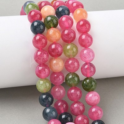 Dyed Natural Malaysia Jade Beads Strands G-G021-02C-26-1