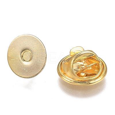 Brass Butterfly Clutches Pin Backs X-KK-Z003-01G-1