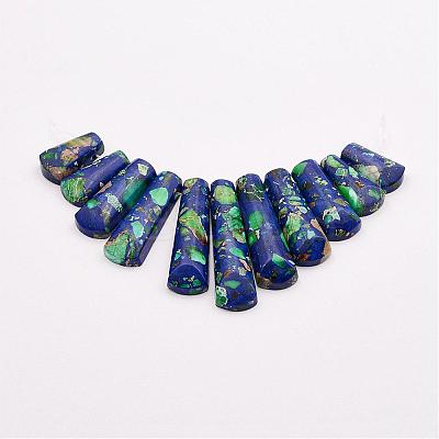 Regalite and Lapis Lazuli Beads Strands G-P298-E01-1