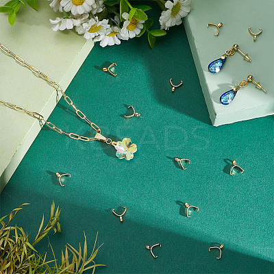80Pcs 201 Stainless Steel Ice Pick Pinch Bails STAS-BBC0009-01-1