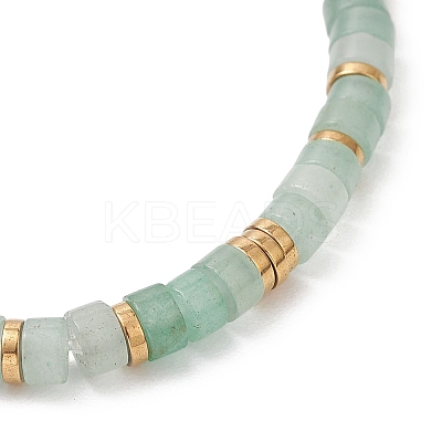 Natural Green Aventurine Beads Stretch Bracelet for Women BJEW-JB13215-02-1
