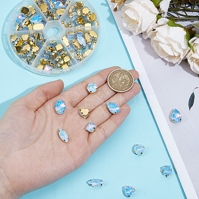106pcs 6 Style Sew On Rhinestone FIND-OC0004-09E-1