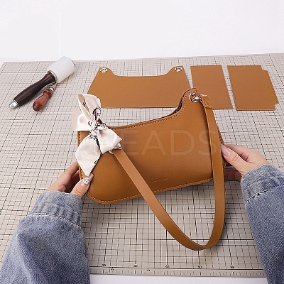 DIY Imitation Leather Sew on Women's Handbag Making Kits PW-WG23169-03-1