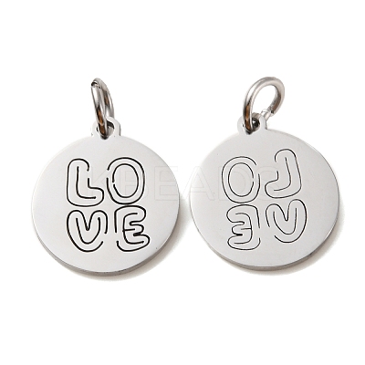 Non-Tarnish 304 Stainless Steel Charms STAS-D050-07P-10-1