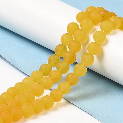 Natural Dyed White Jade Beads Strands G-M402-B01-01-1
