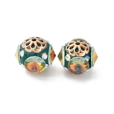 Handmade Resin Indonesia Round Beads IPDL-P005-14KCG-01-1
