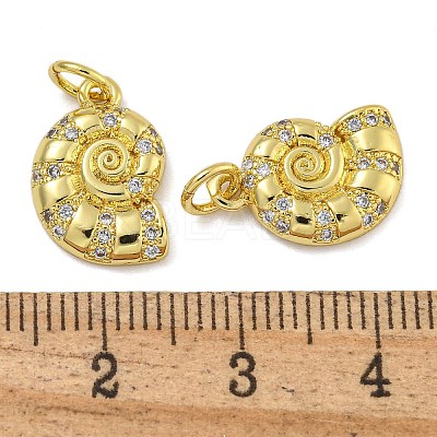 Rack Plating Brass Micro Pave Cubic Zirconia Pendants KK-I718-27G-01-1
